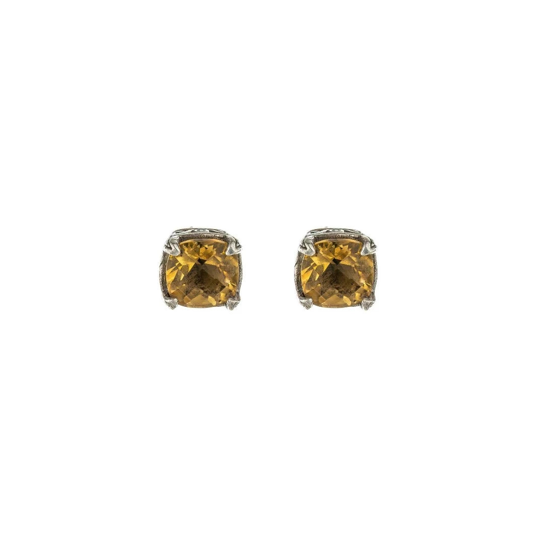 Botanical Stud Citrine Earrings