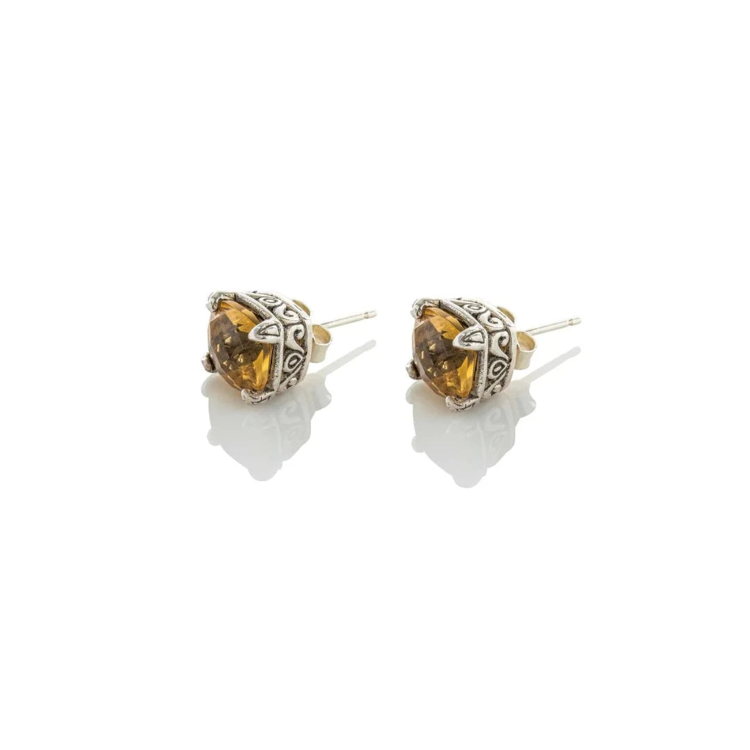 Botanical Stud Citrine Earrings