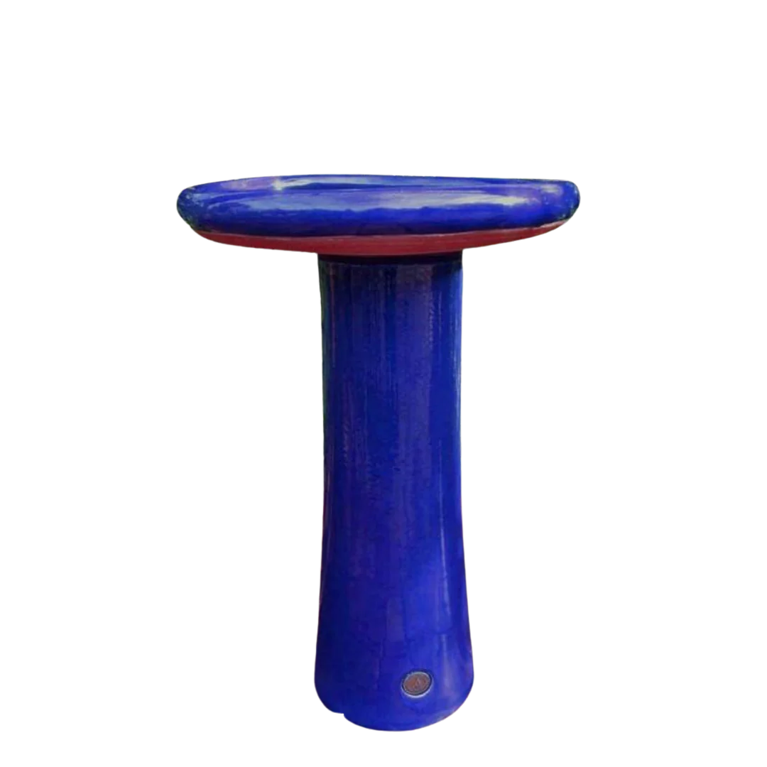 Ceramic Bird Bath | Blue | Mini
