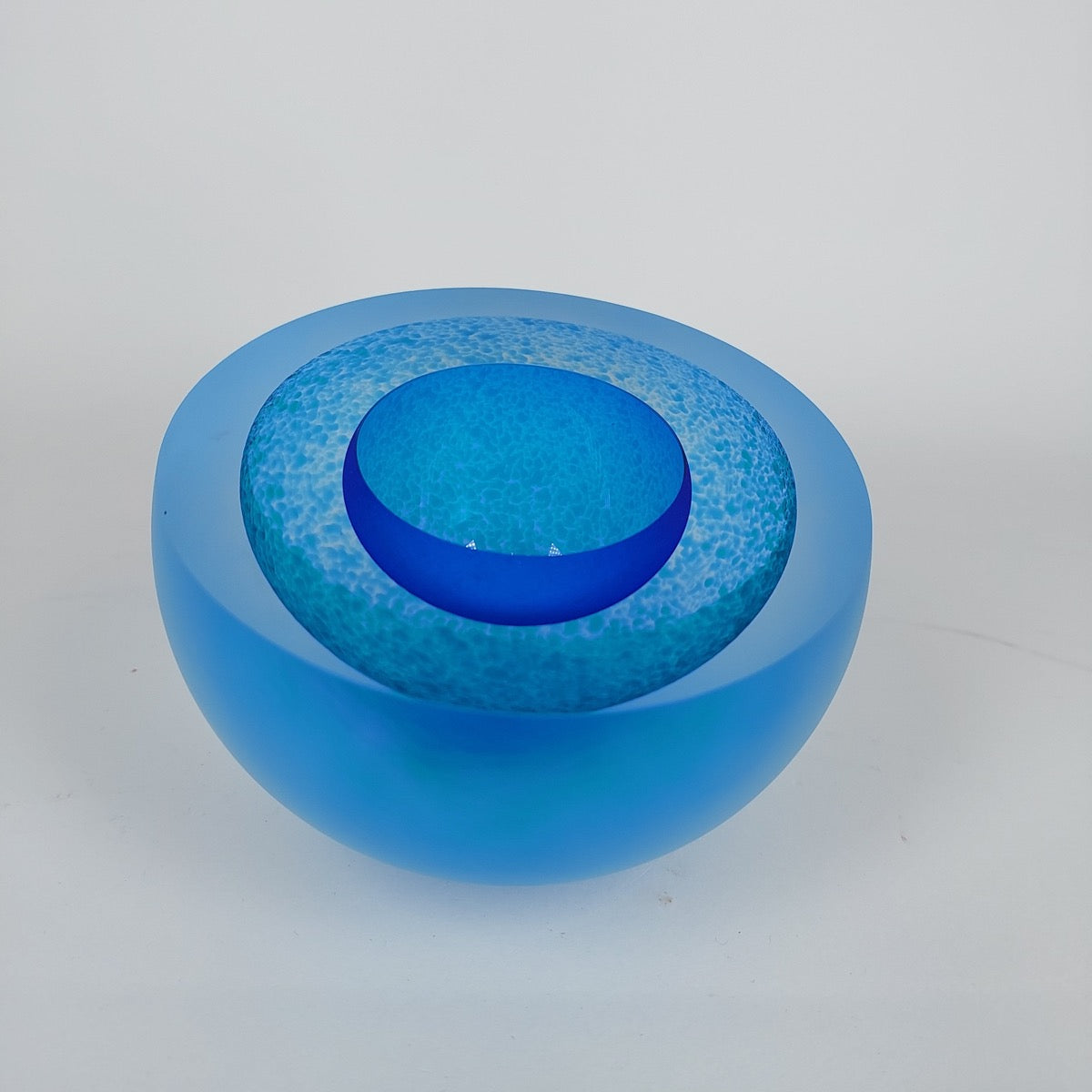 Frosted Double Bubble Turquoise / Cobalt Blue