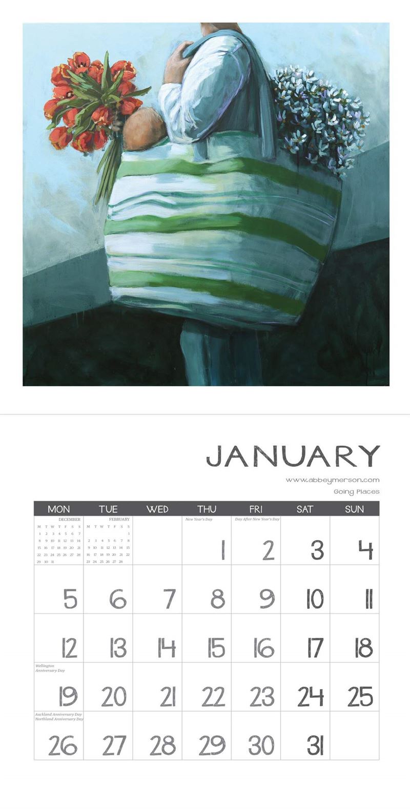2026 Abbey Merson Wall Calendar
