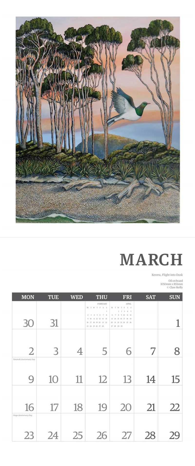 2026 Clare Reilly Wall Calendar