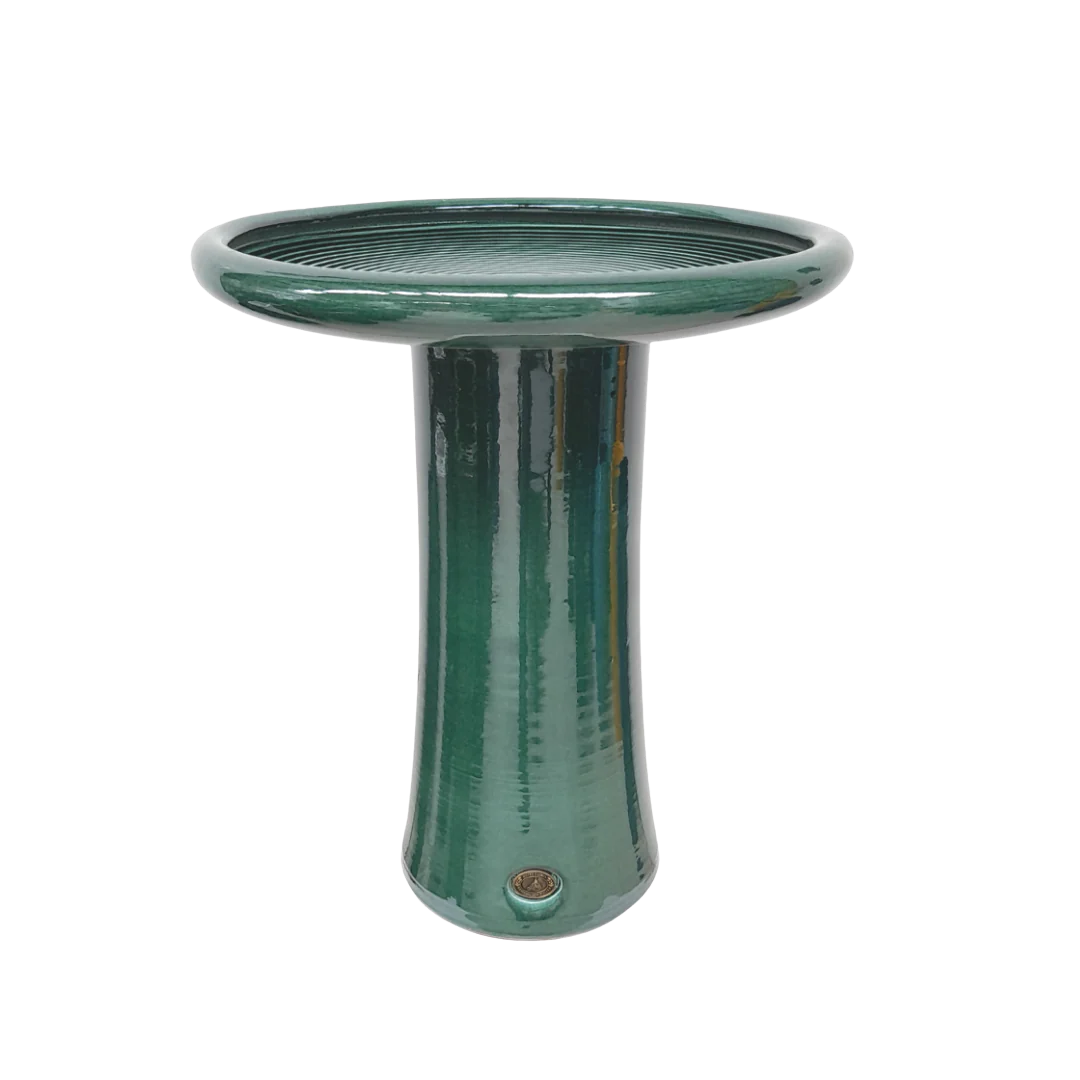 Ceramic Bird Bath | Green | Mini