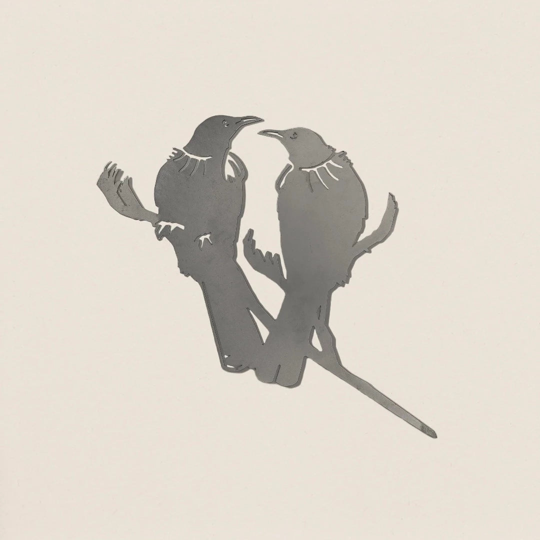 Tūī Twosome Metalbird