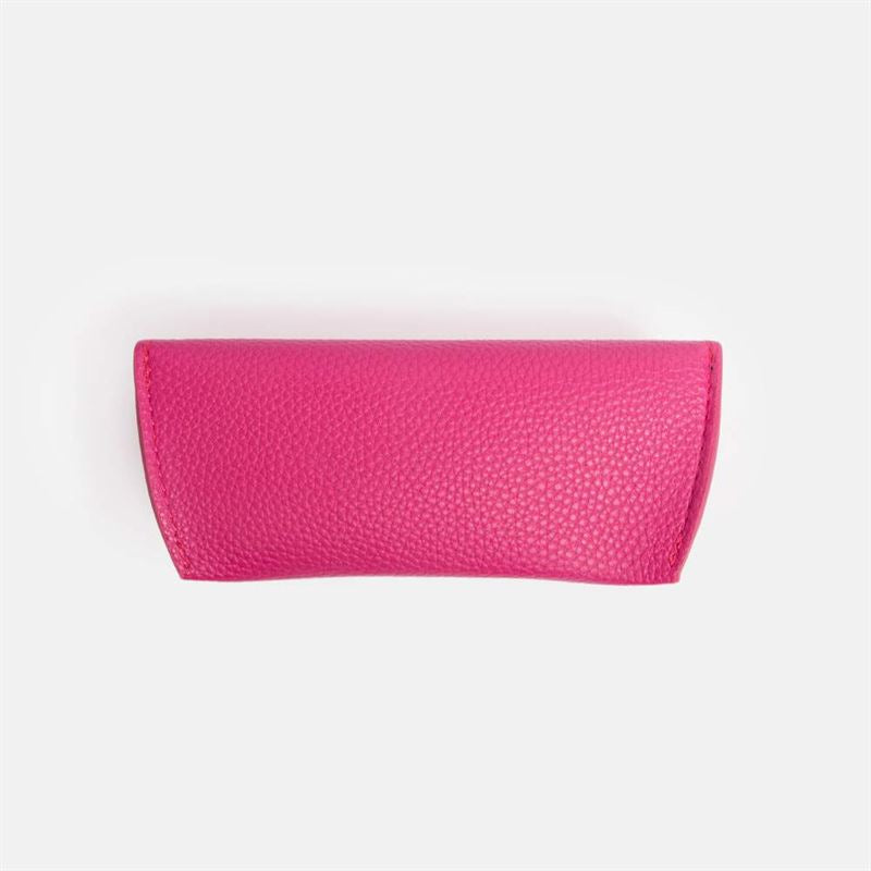 Fuchsia eye glasses case with hearts lining