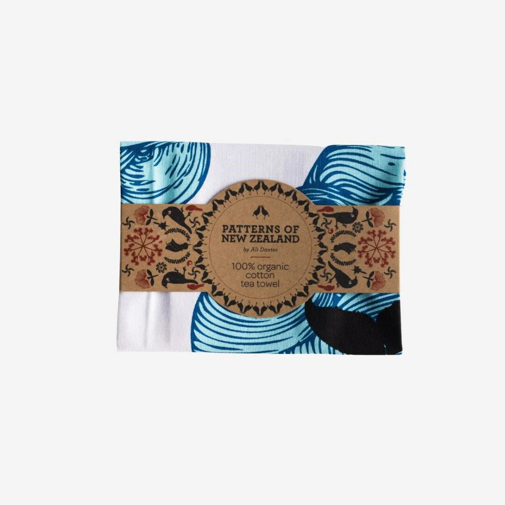 Patterns Of NZ Earth Sea Sky Tea Towel