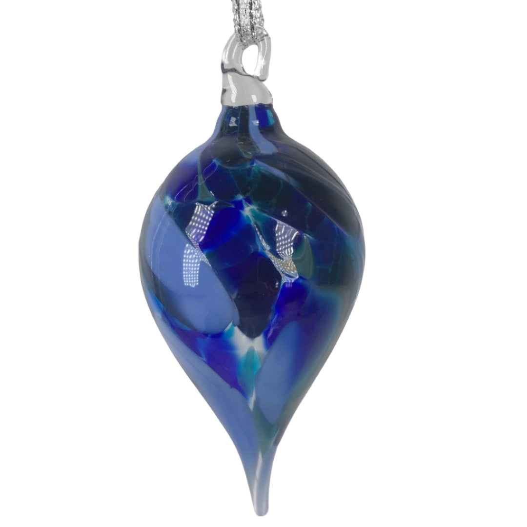 Teardrop Glass Christmas Baubles