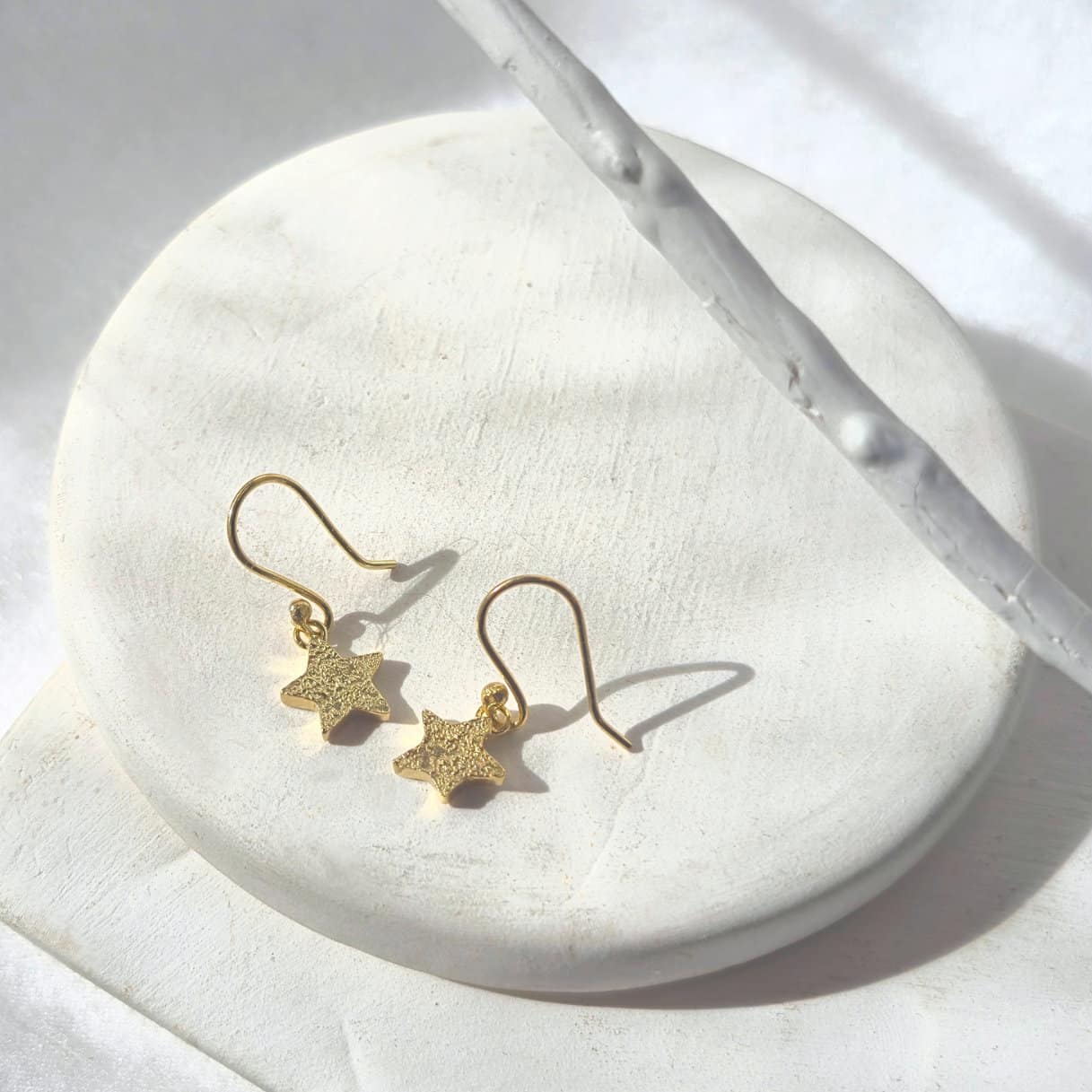 Dusted Star Drop Earrings | 18ct Gold Plate
