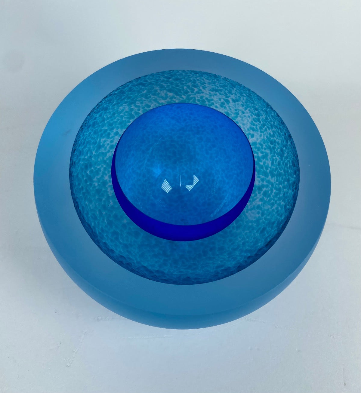 Frosted Double Bubble Turquoise / Cobalt Blue