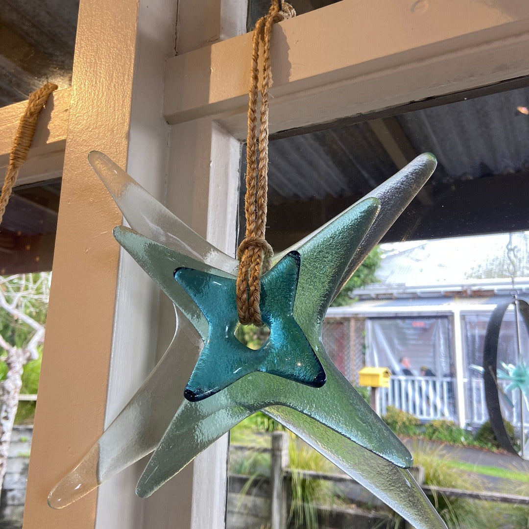 Triple Star Glass Wall Sculpture