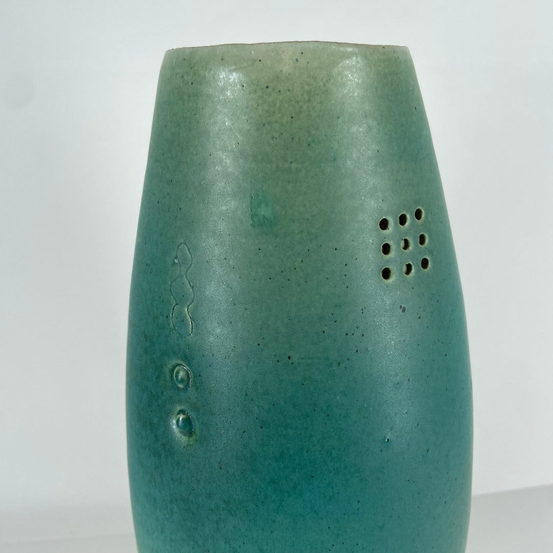 Tall Thrown Vase Turquoise