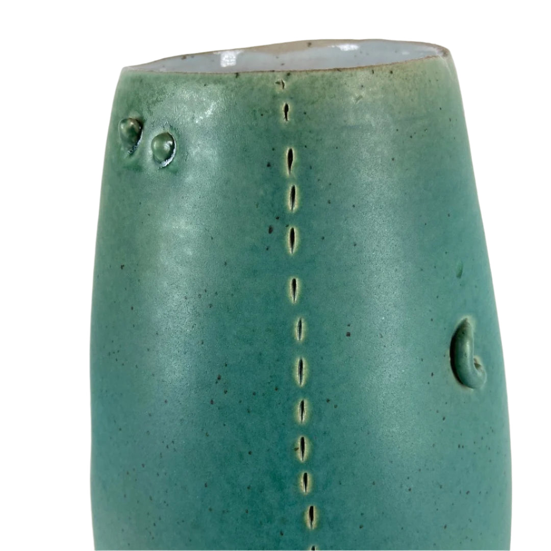 Tall Thrown Vase Turquoise