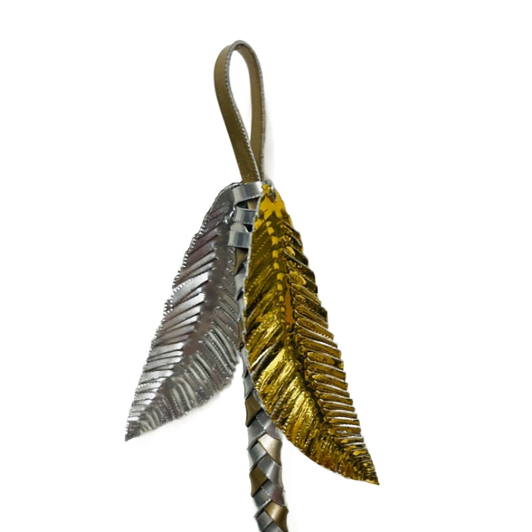 Aluminium Silver & Yellow Poi Pair