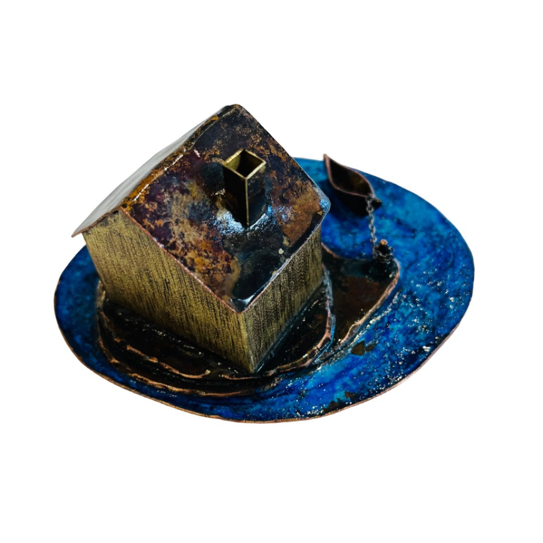 House With Boat Sculpture