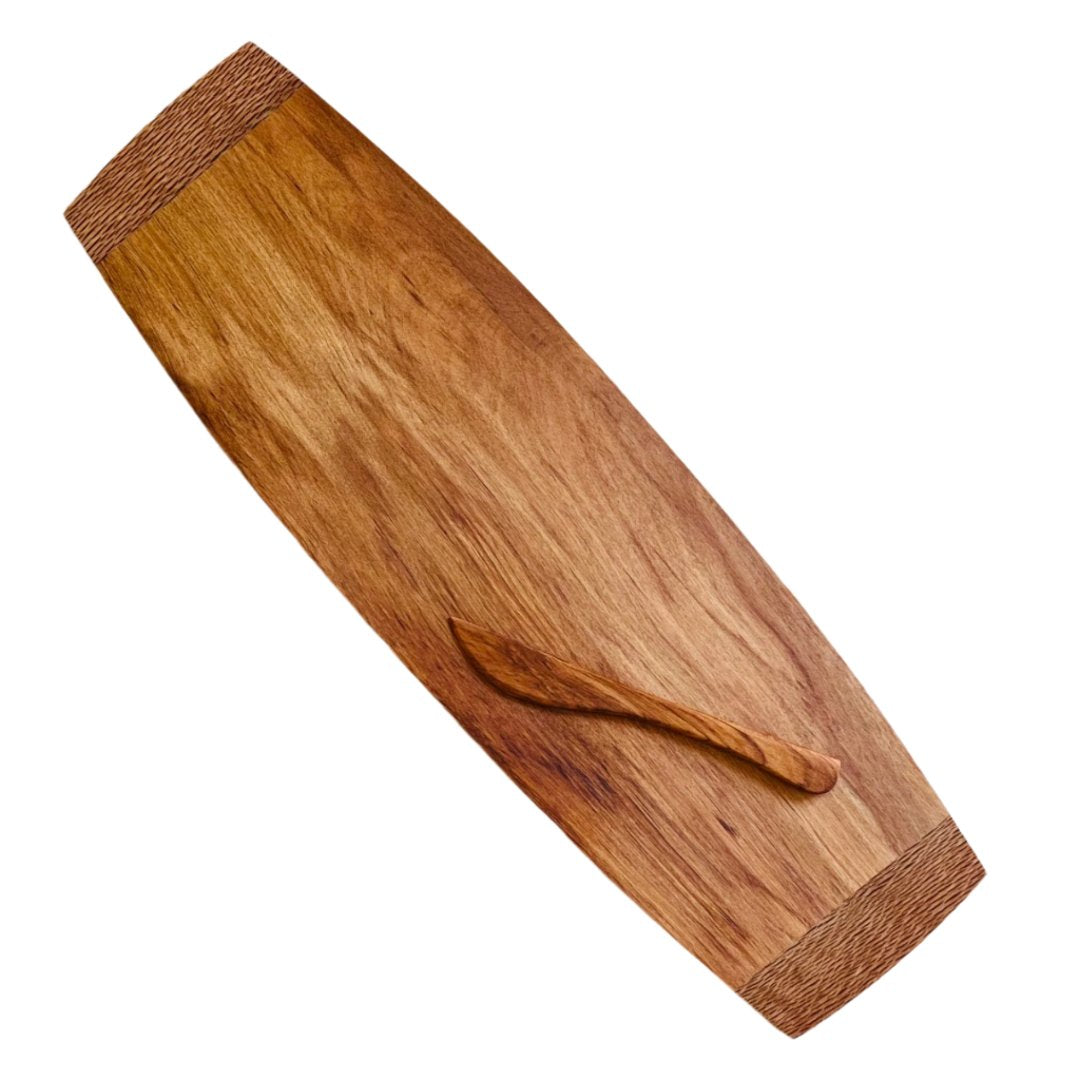 Waka Board & Cheese Knife | Rimu With Rewarewa Ends | Large