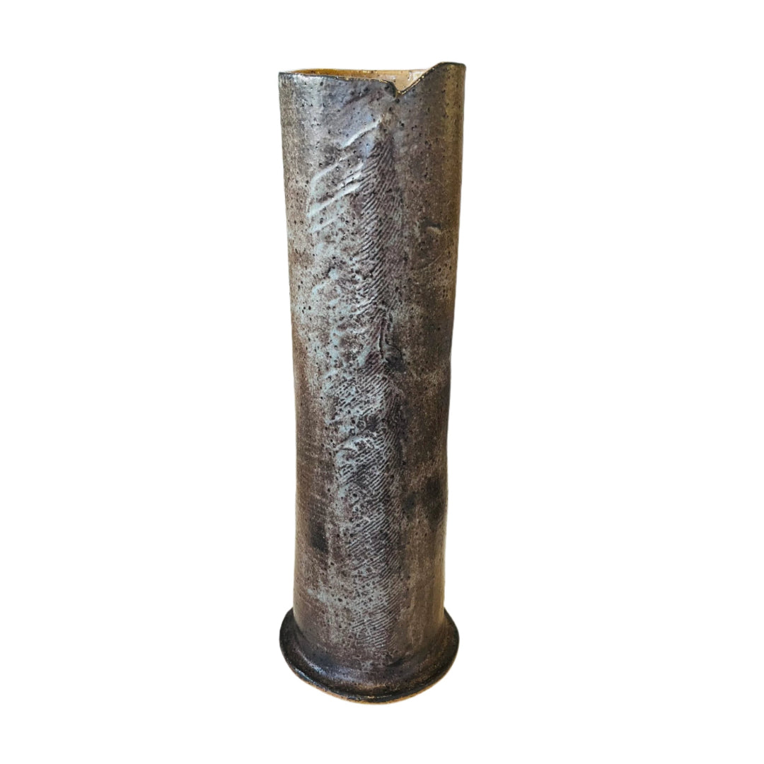 Ceramic Flower Tower Vase | Goldy Brown