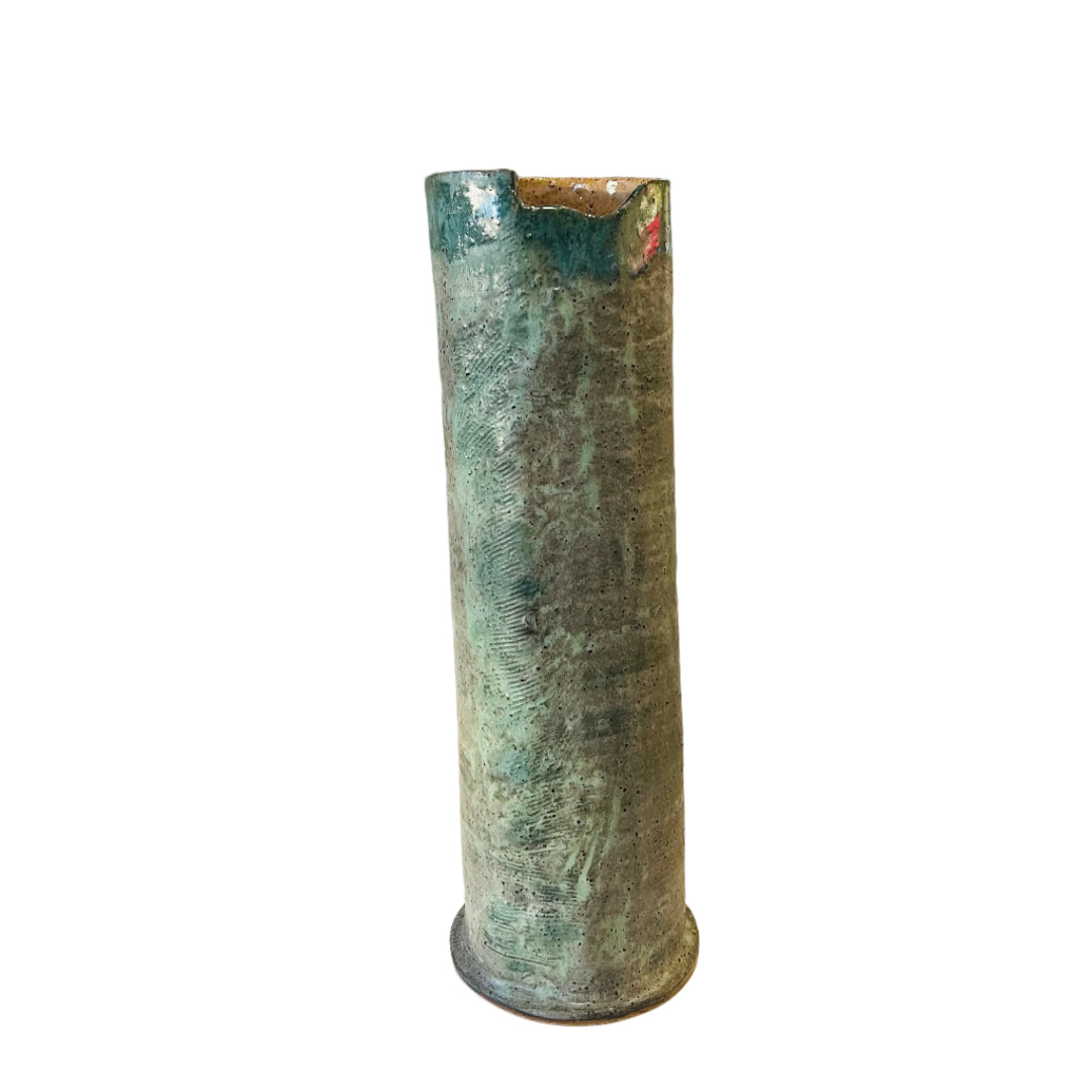 Ceramic Flower Tower Vase | Bluey Green