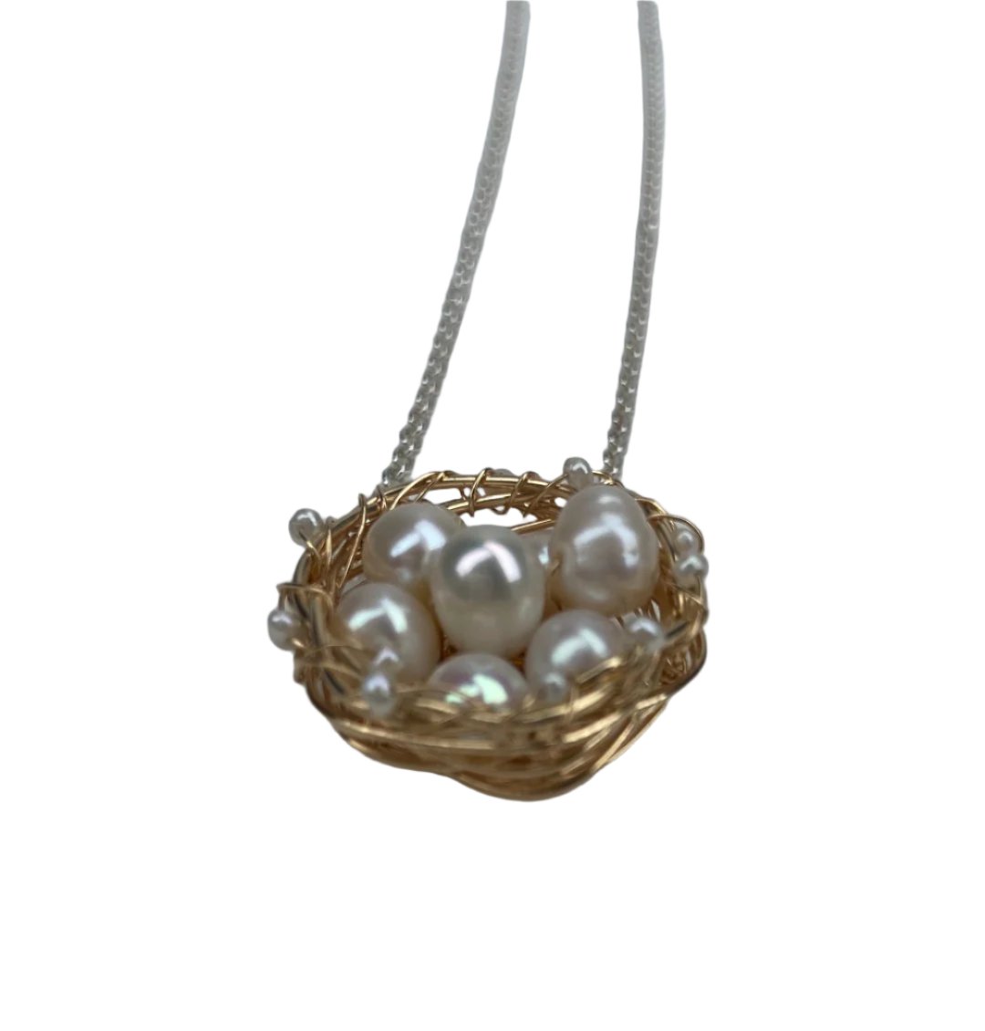 Tui Nest Pendant | Gold Fill & Silver With Freshwater Pearls