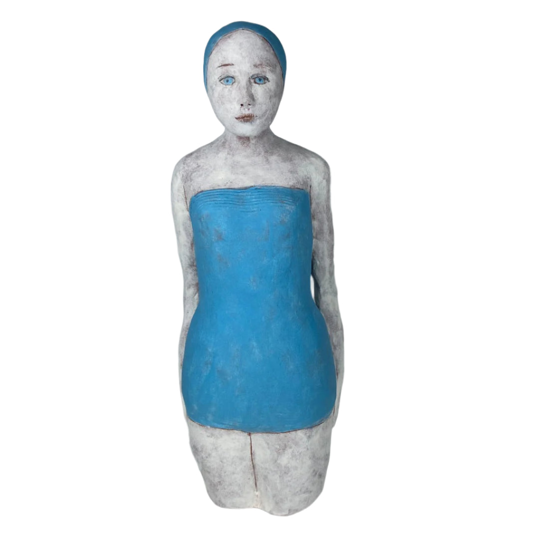 Swimmer In Strapless Swimsuit