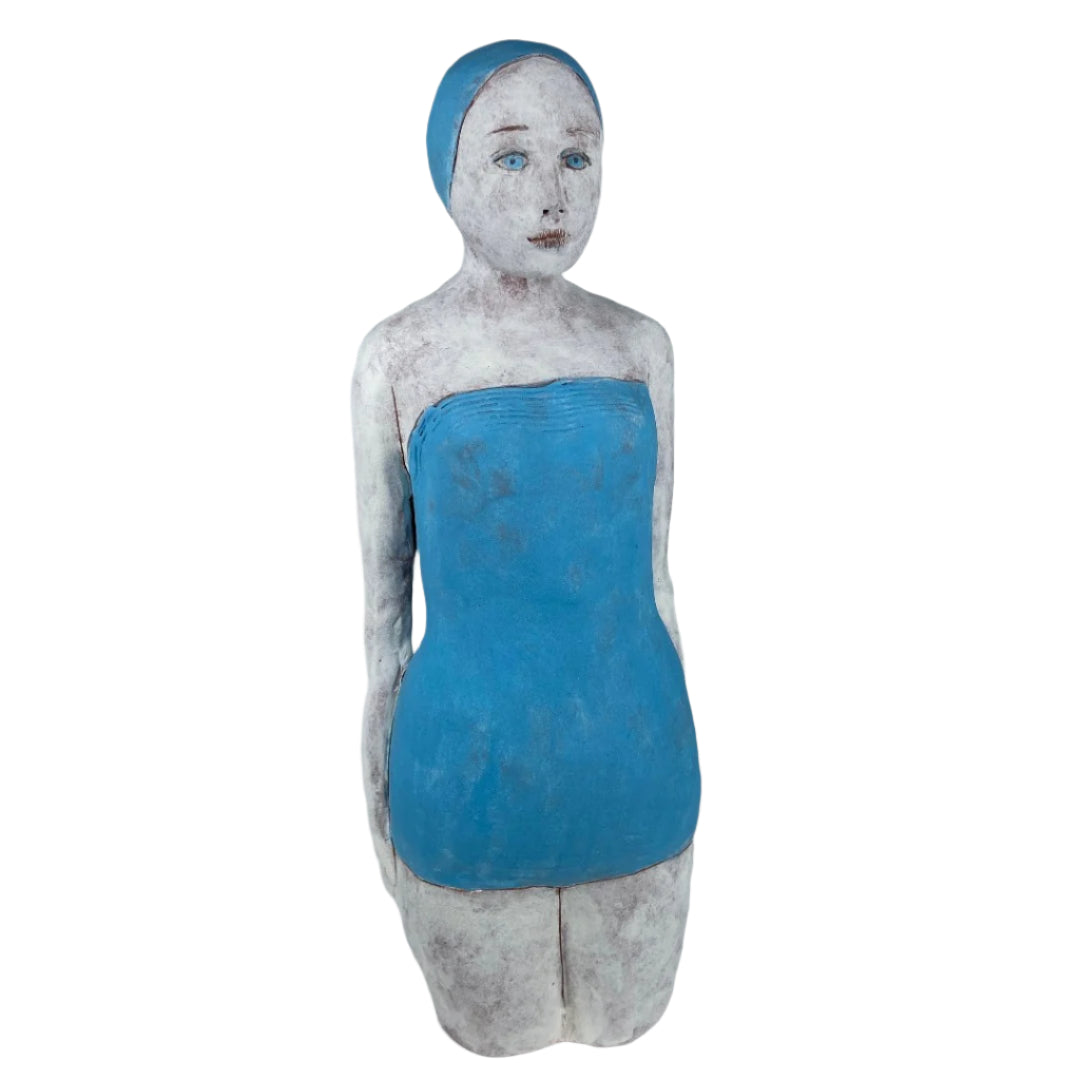 Swimmer In Strapless Swimsuit