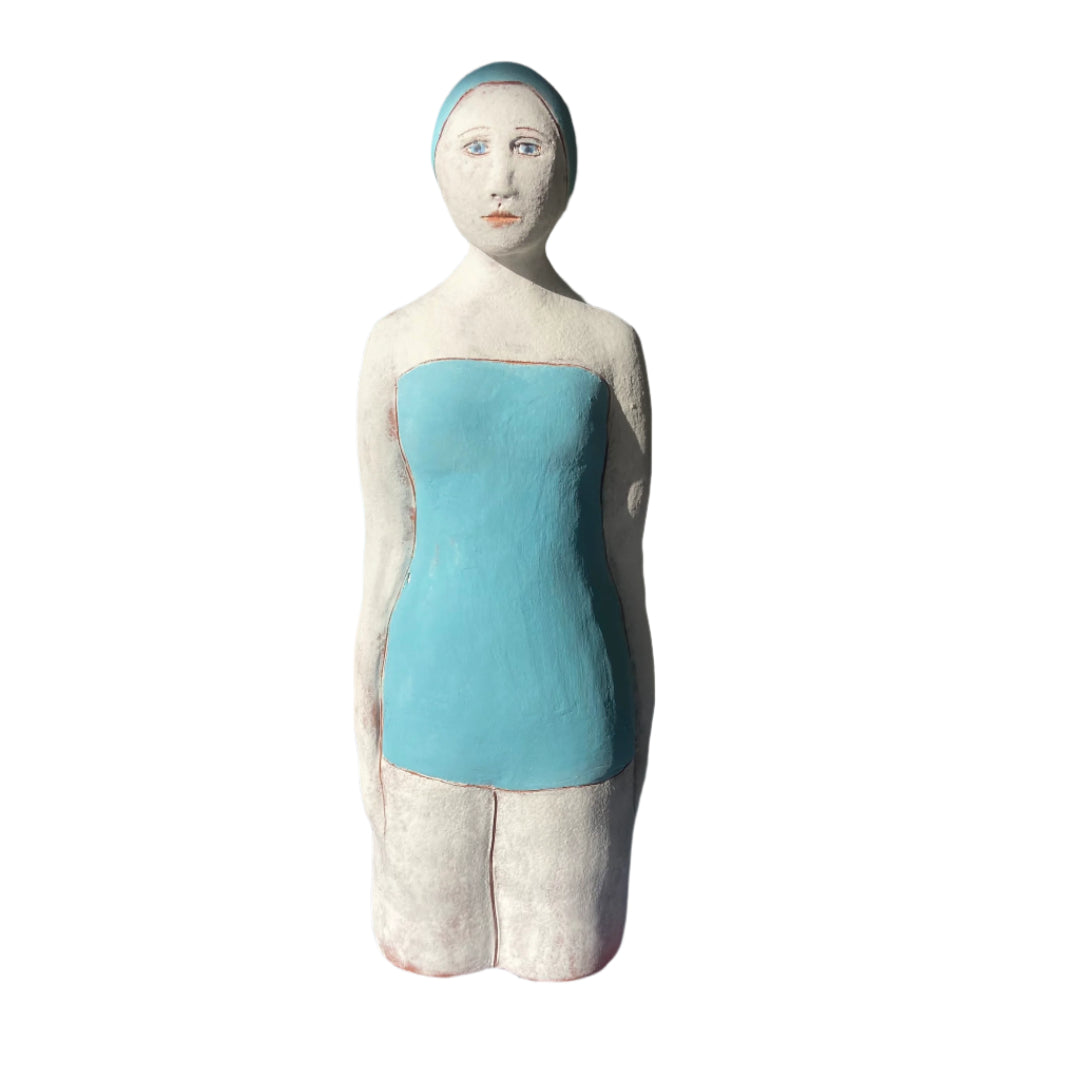 Swimmer In Blue Cap