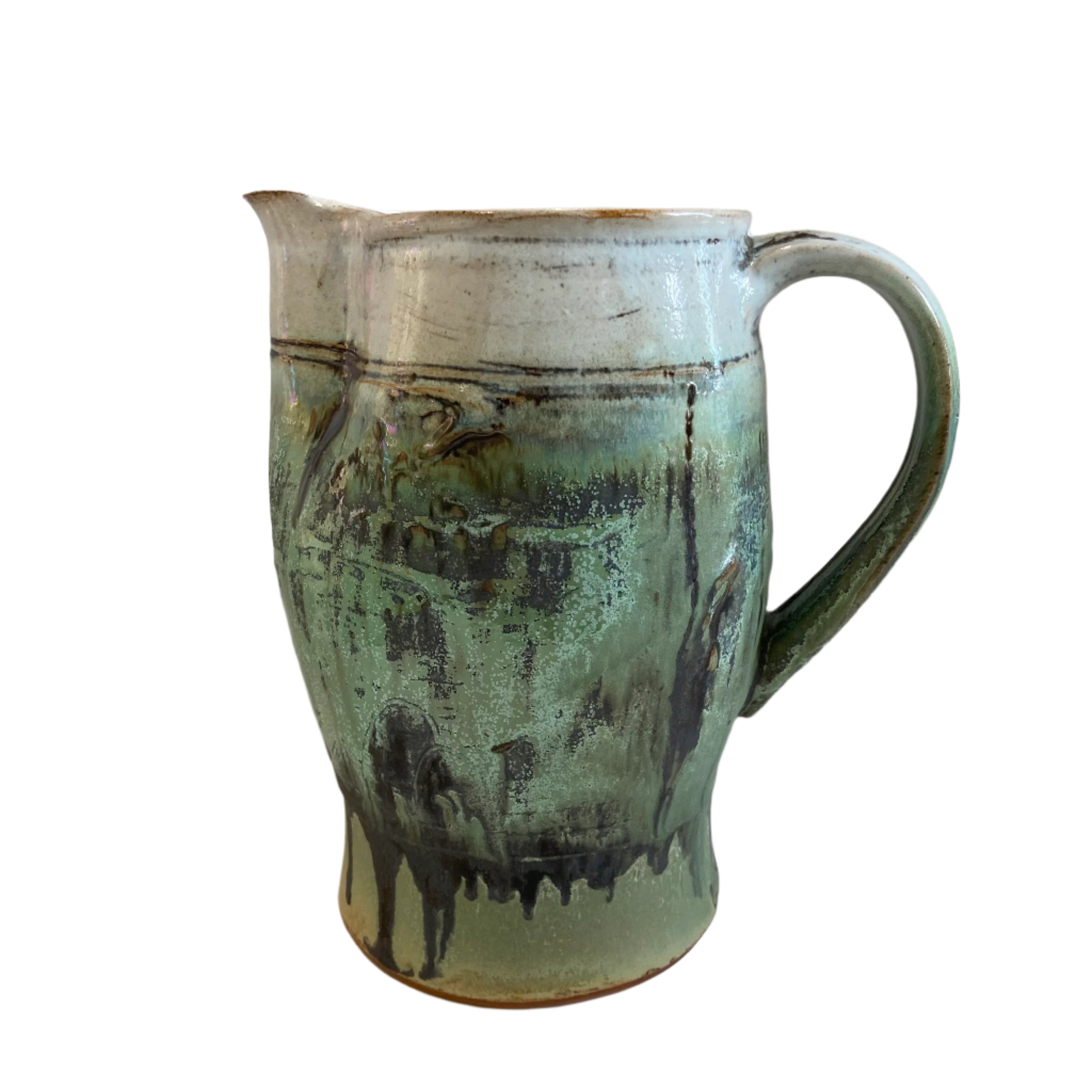 Green & White Jug and Tumblers