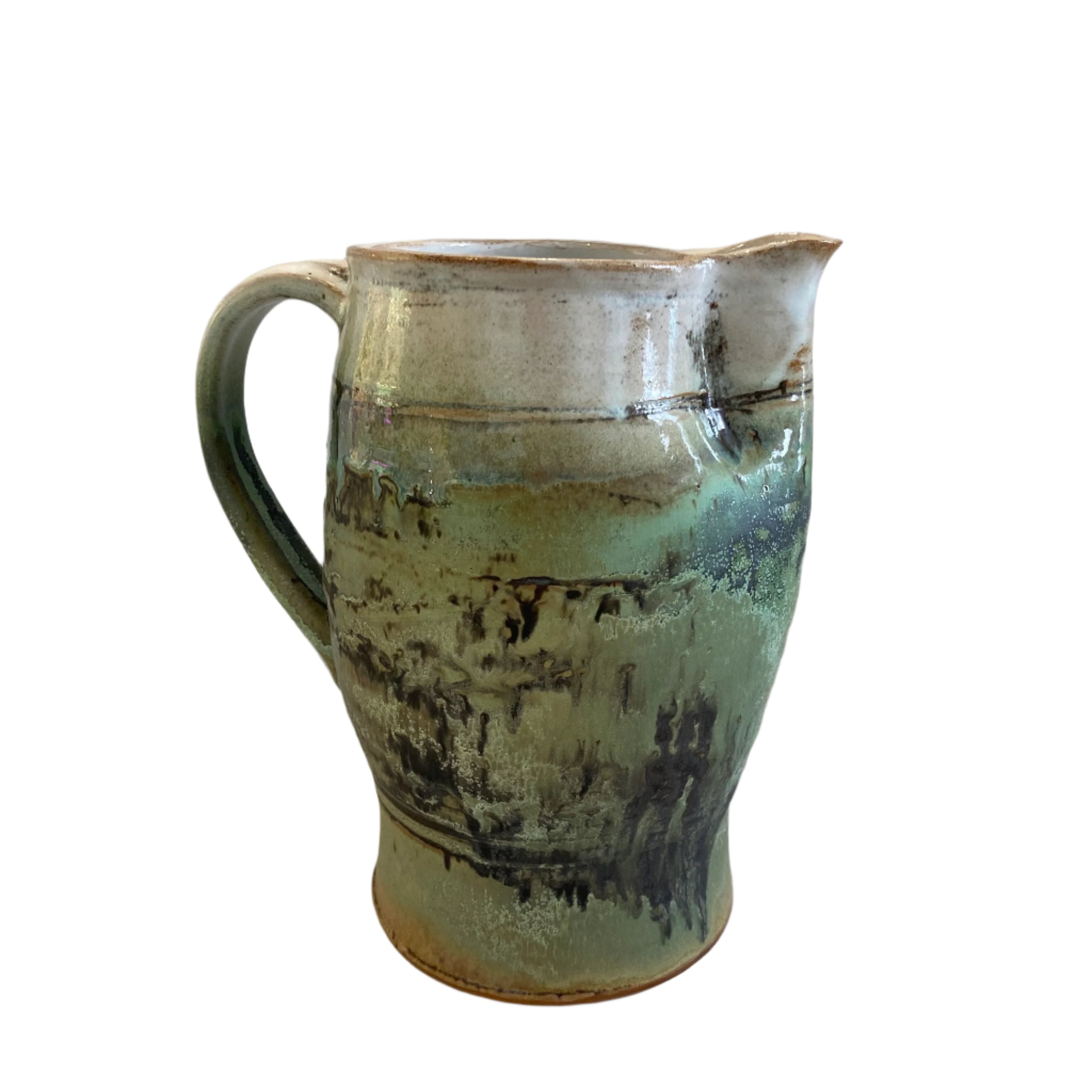 Green & White Jug and Tumblers