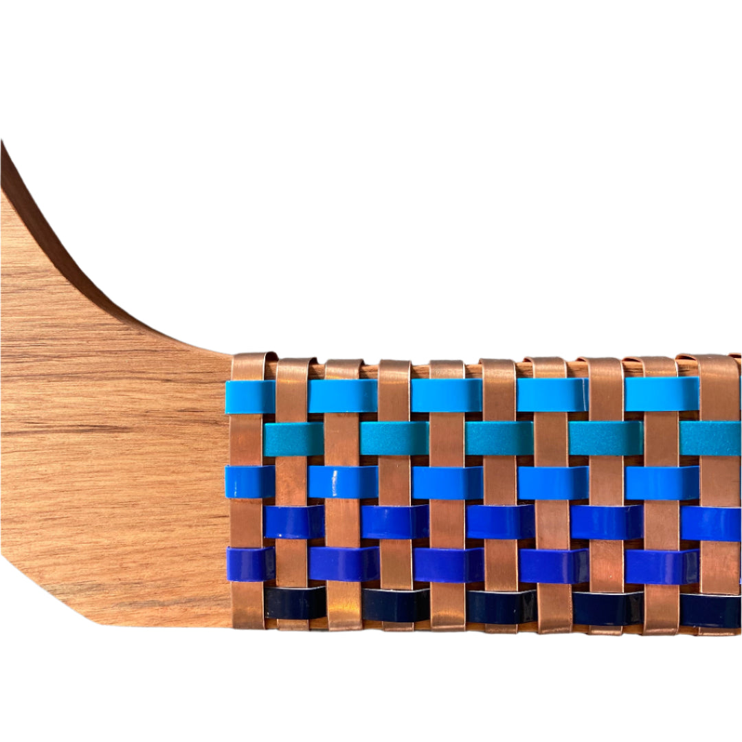 Rimu Waka | Woven Copper, Blue & Black Aluminium
