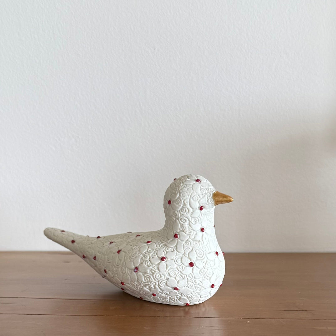 Intaglio White Bird
