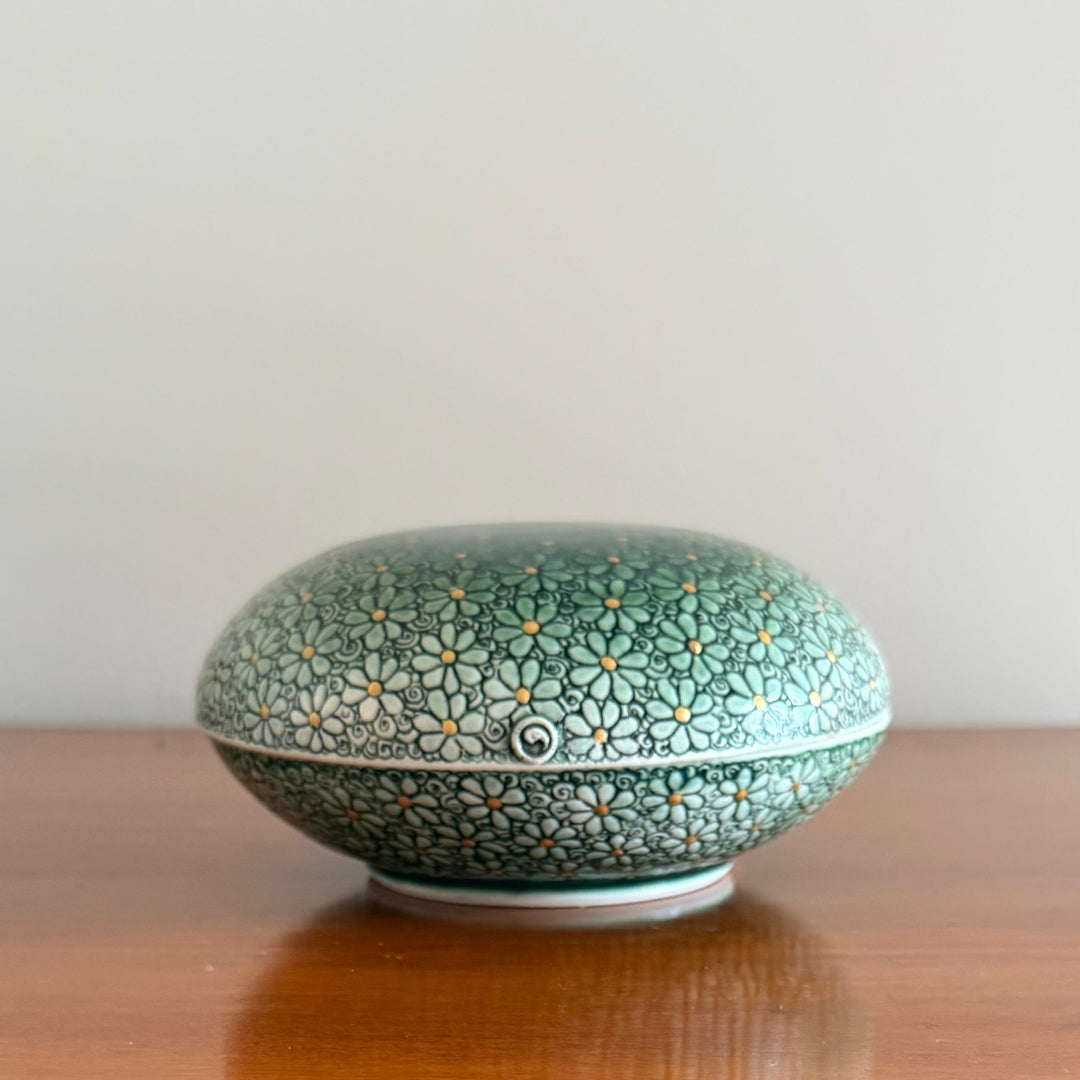 Intaglio Lidded Jewellery Dish | Daisy