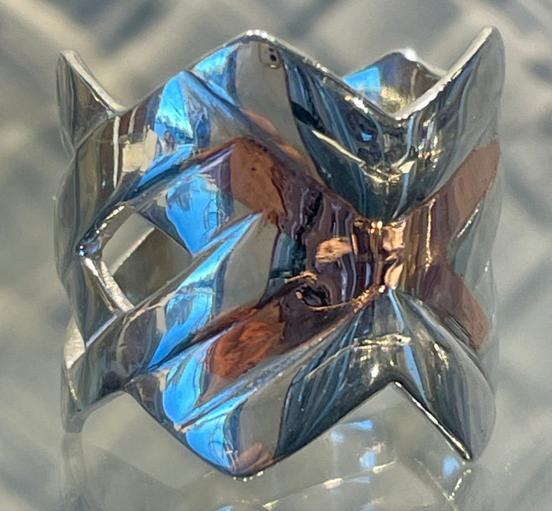 Double Diamond Copper Kissed Ring