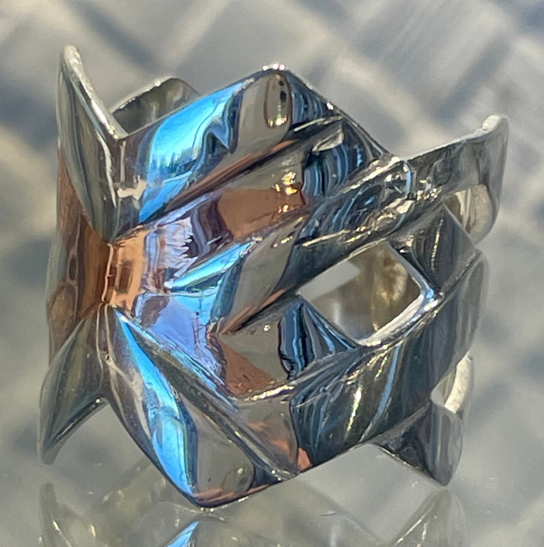 Double Diamond Copper Kissed Ring