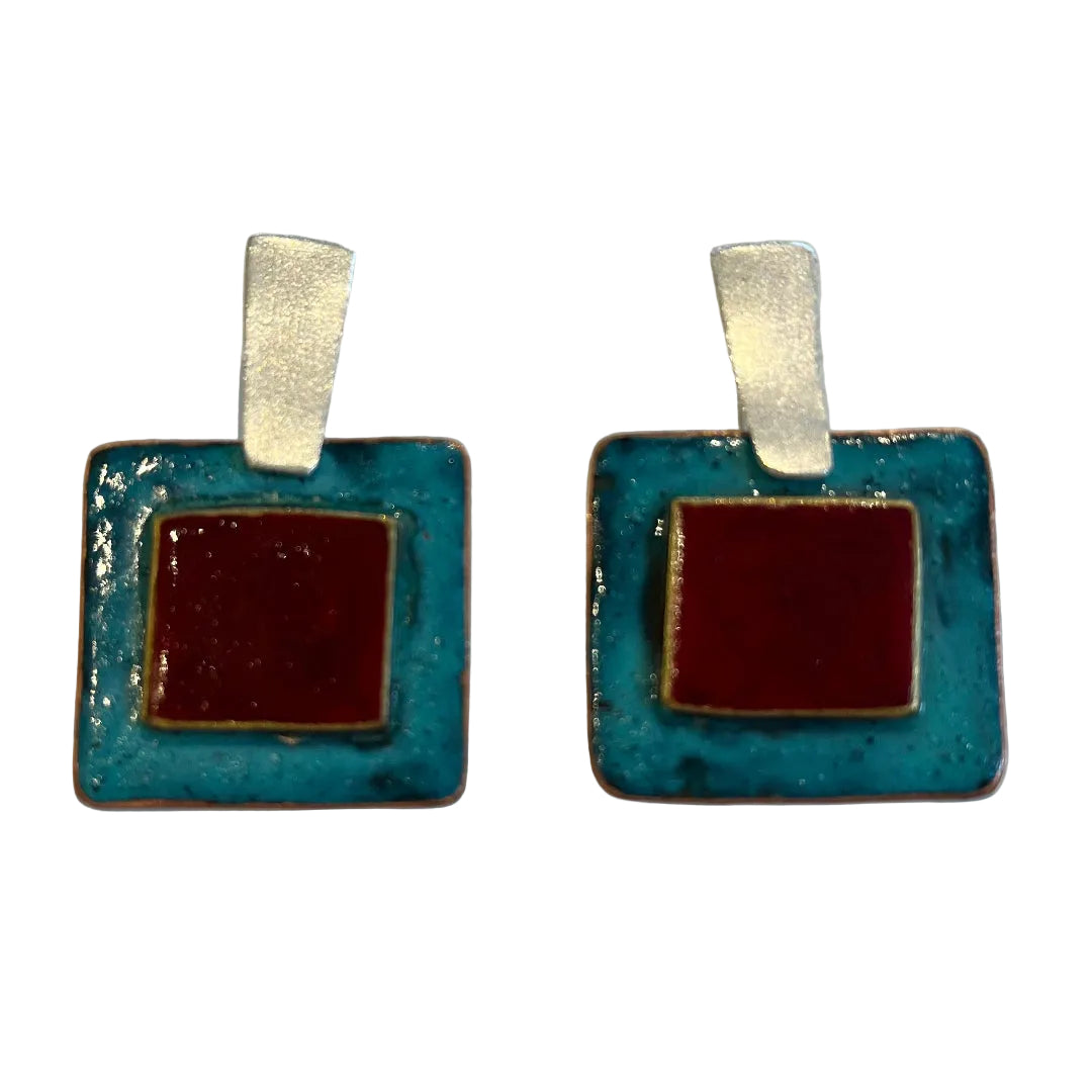 Double Square Earrings