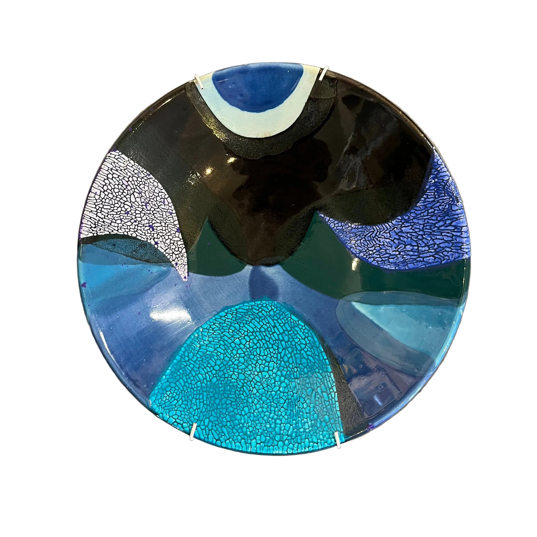 Wall Hung Bowl | Blue Textured