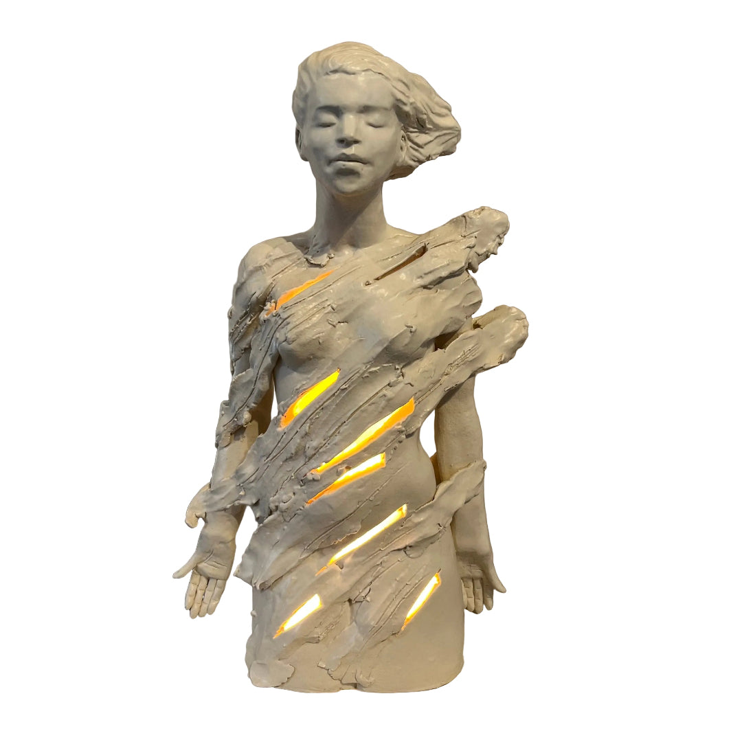 "Wind" Light Sculpture | White