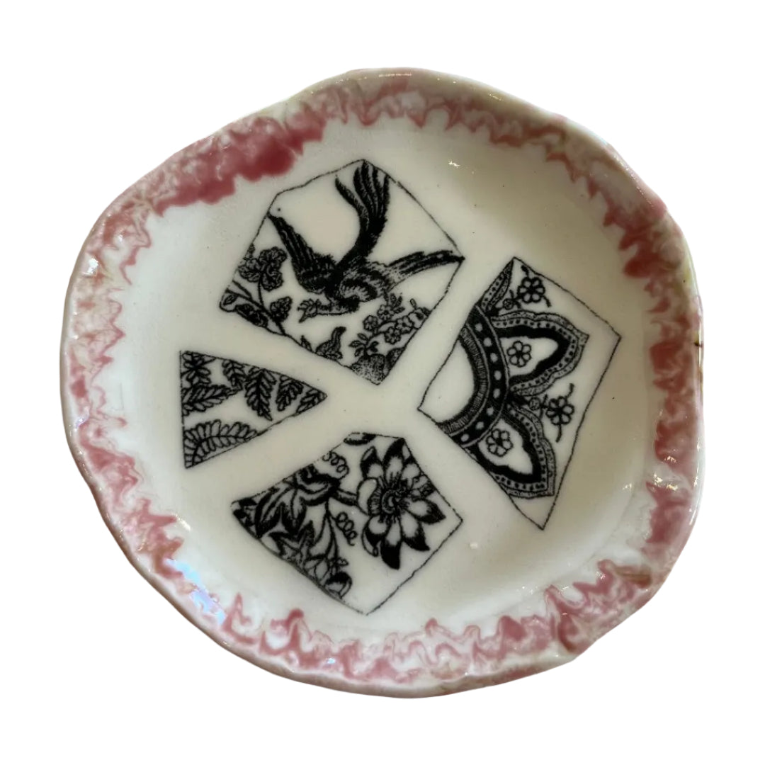 Trinket Dish | Mosaic Pink Rim