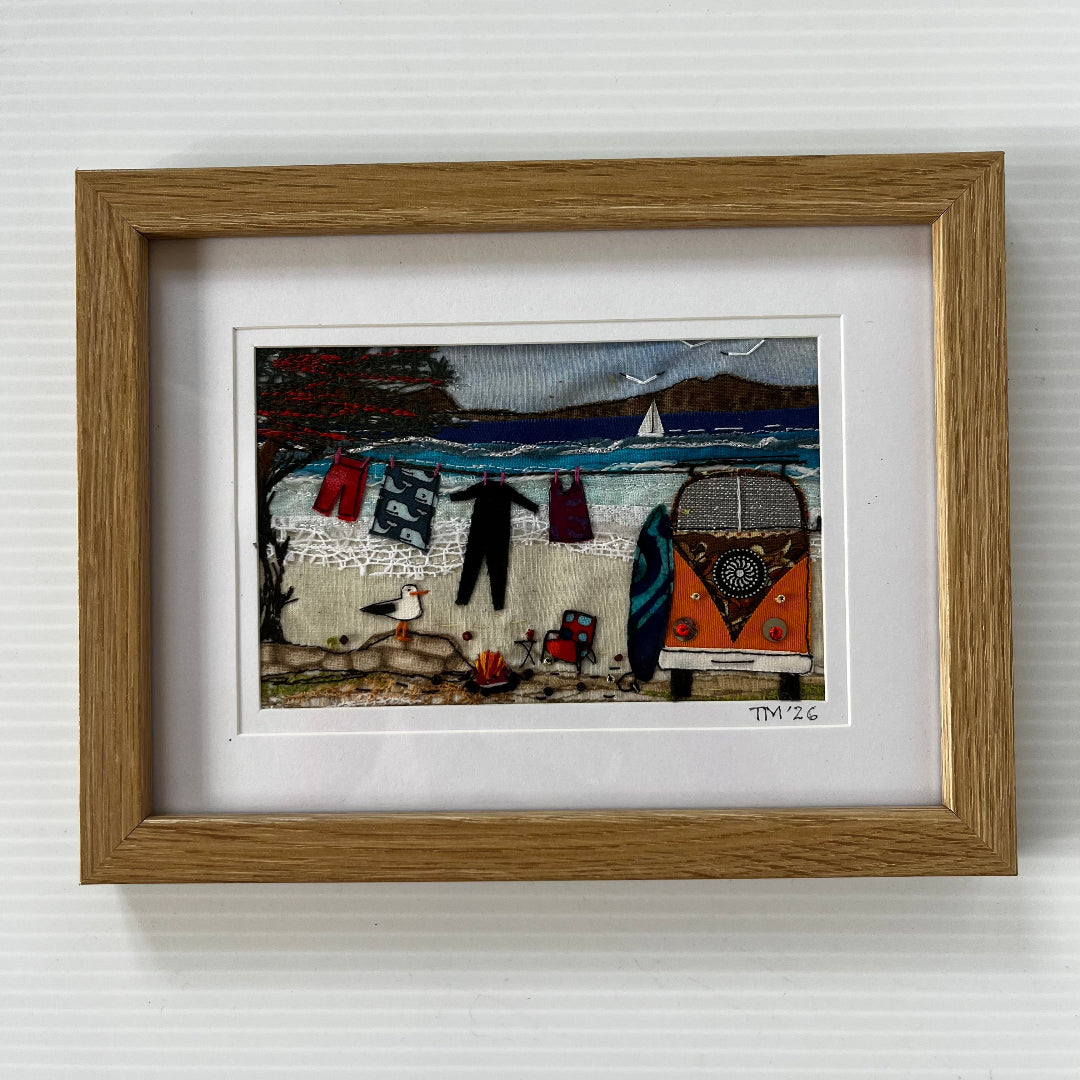 Little Wimsies Textile Art | Surf Life with Combi