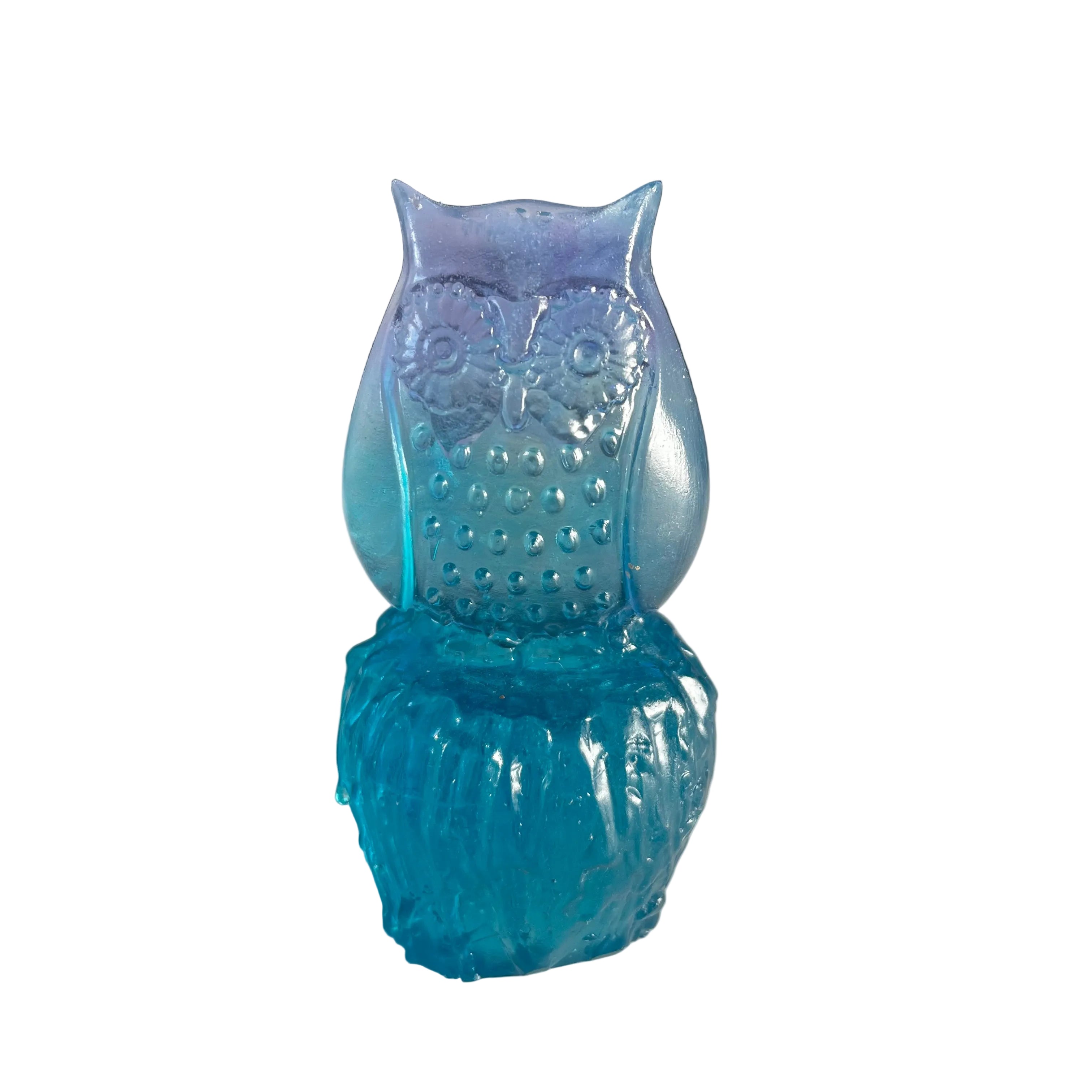 Clarity | Small Blue Ombre Glass Owl