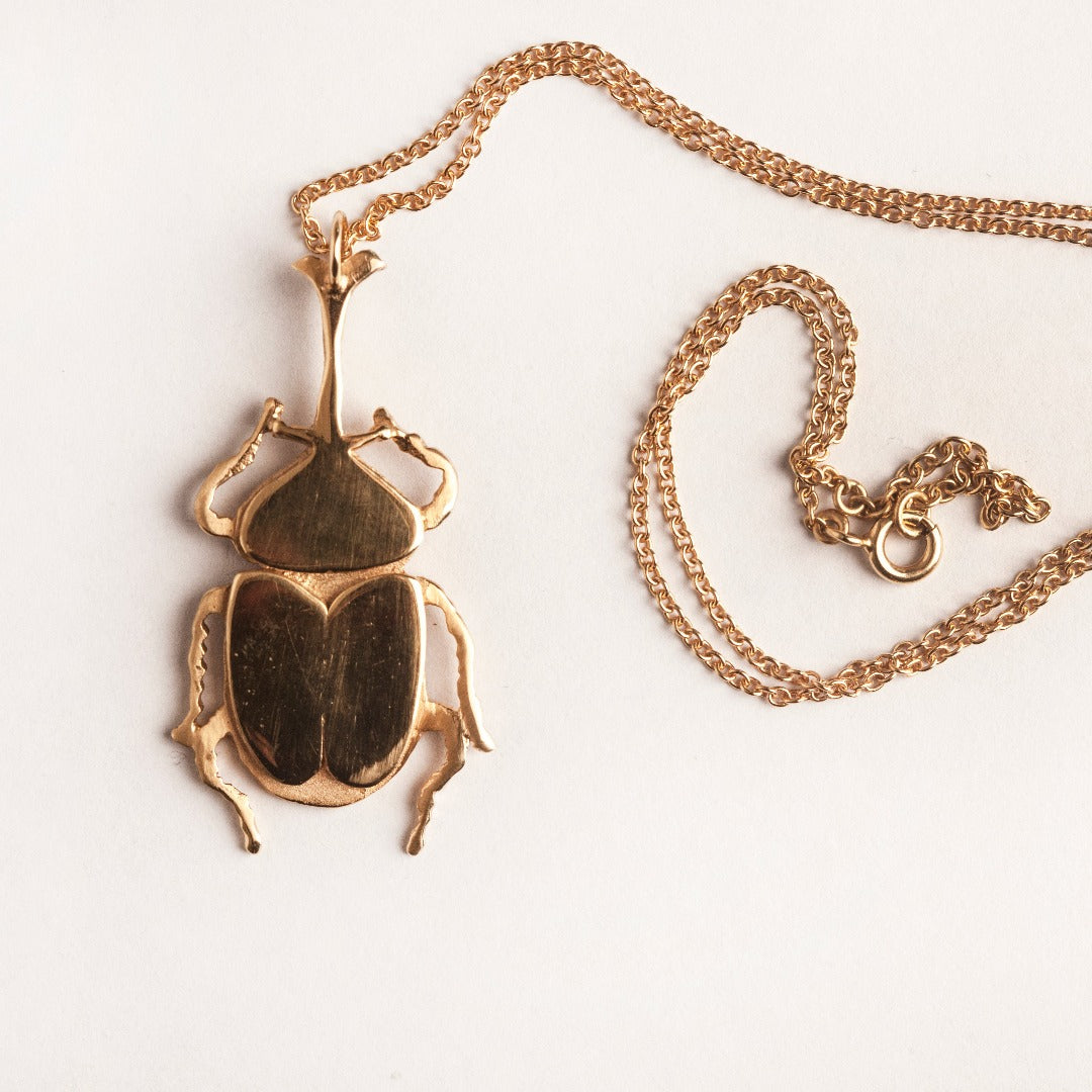 Kabutomushi 14ct Gold Plate Necklace