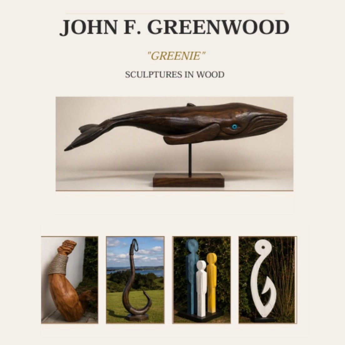 Sculptures In Wood Exhibition by John Greenwood 2-16 August 2026