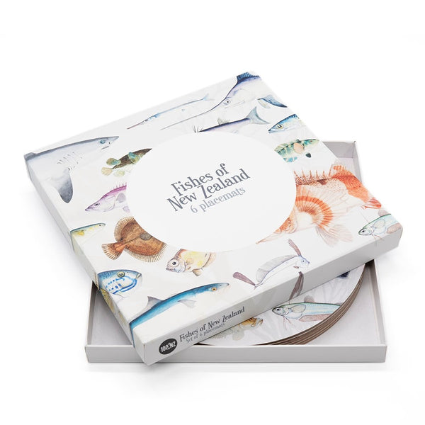Fishes Of NZ Placemats Boxed Set Of 6