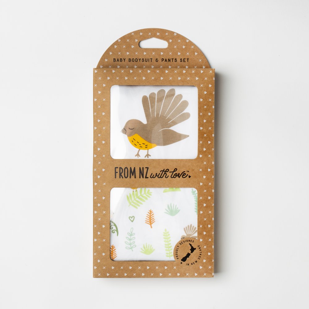 Baby Bodysuit & Pant Set | Kiwi or Fantail