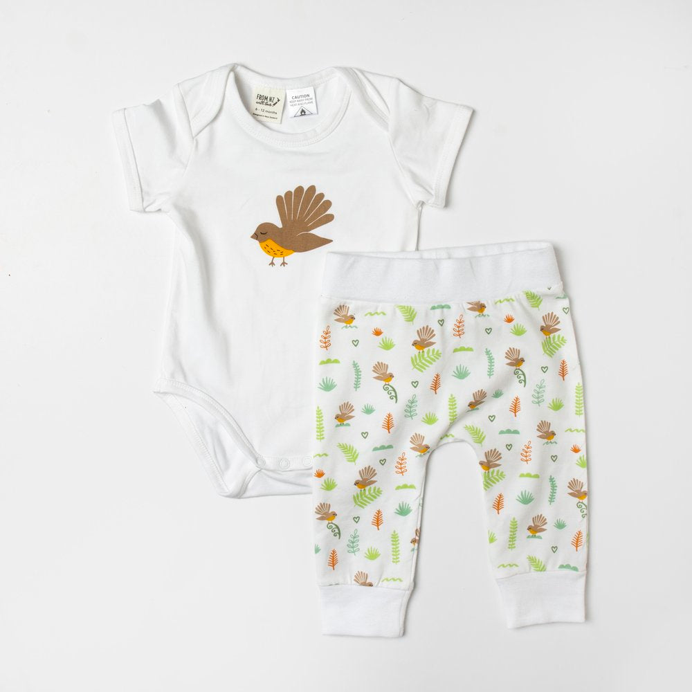 Baby Bodysuit & Pant Set | Kiwi or Fantail