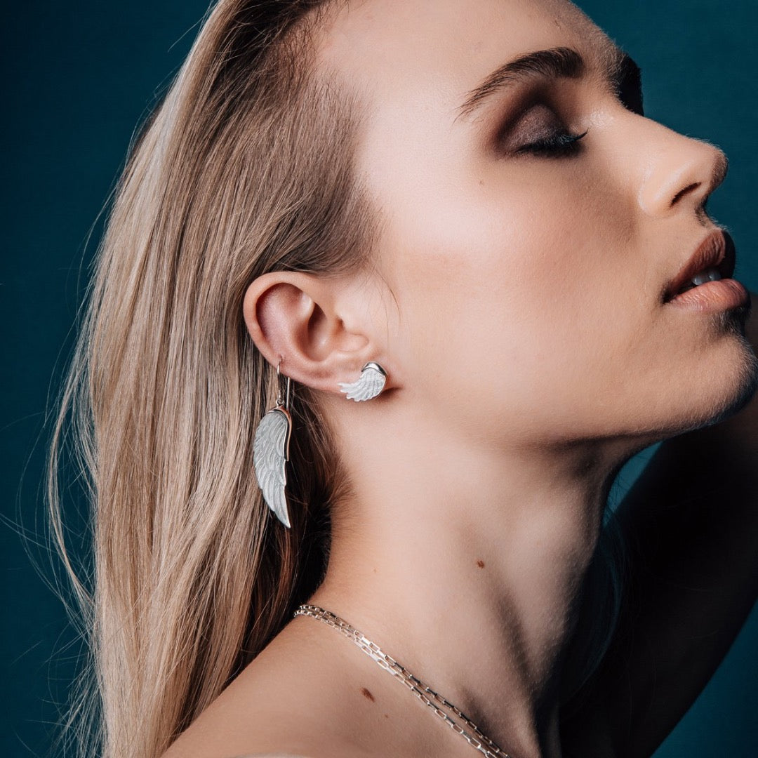 Mother Of Pearl Angel Wing Earrings