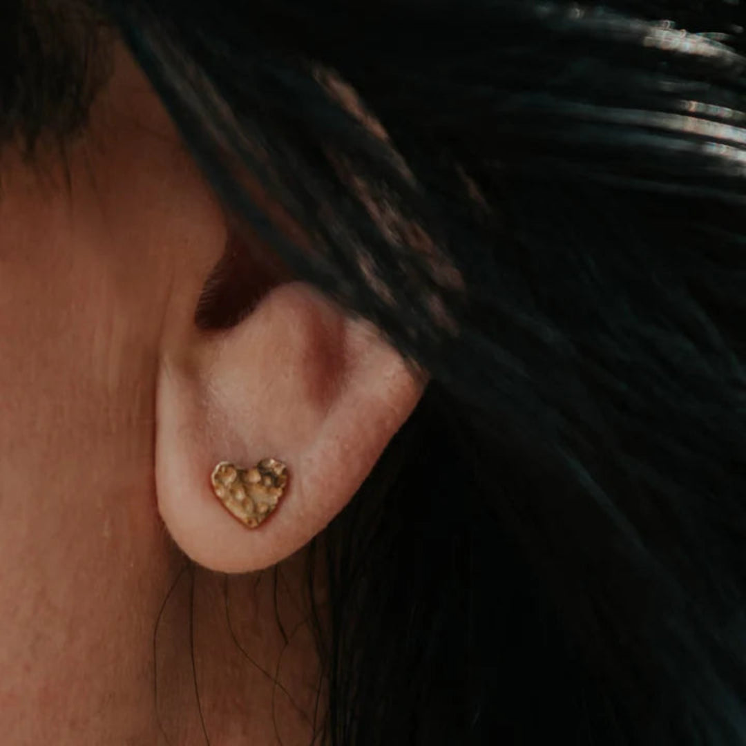 Lace Mini Heart Studs