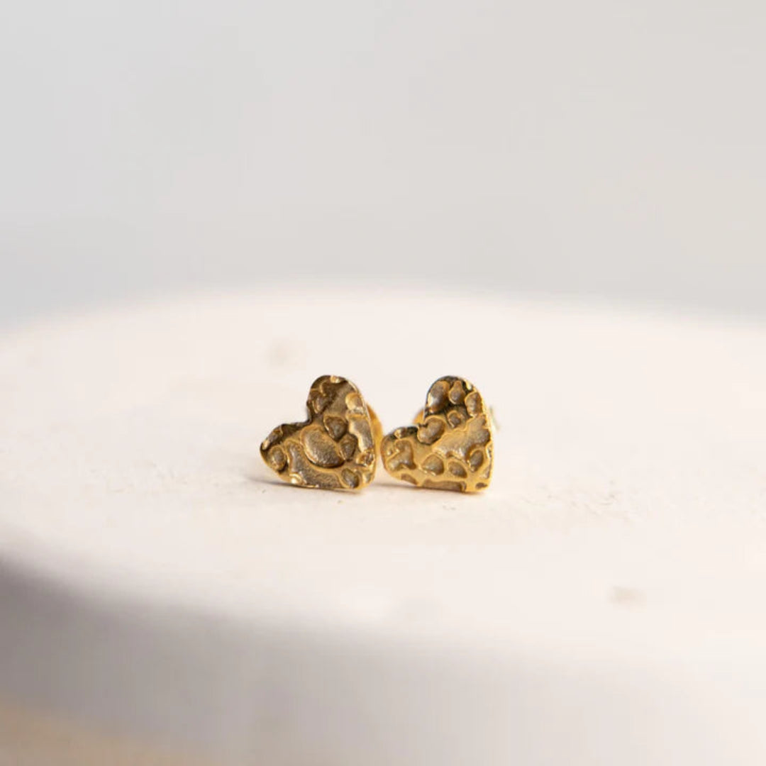 Lace Mini Heart Studs