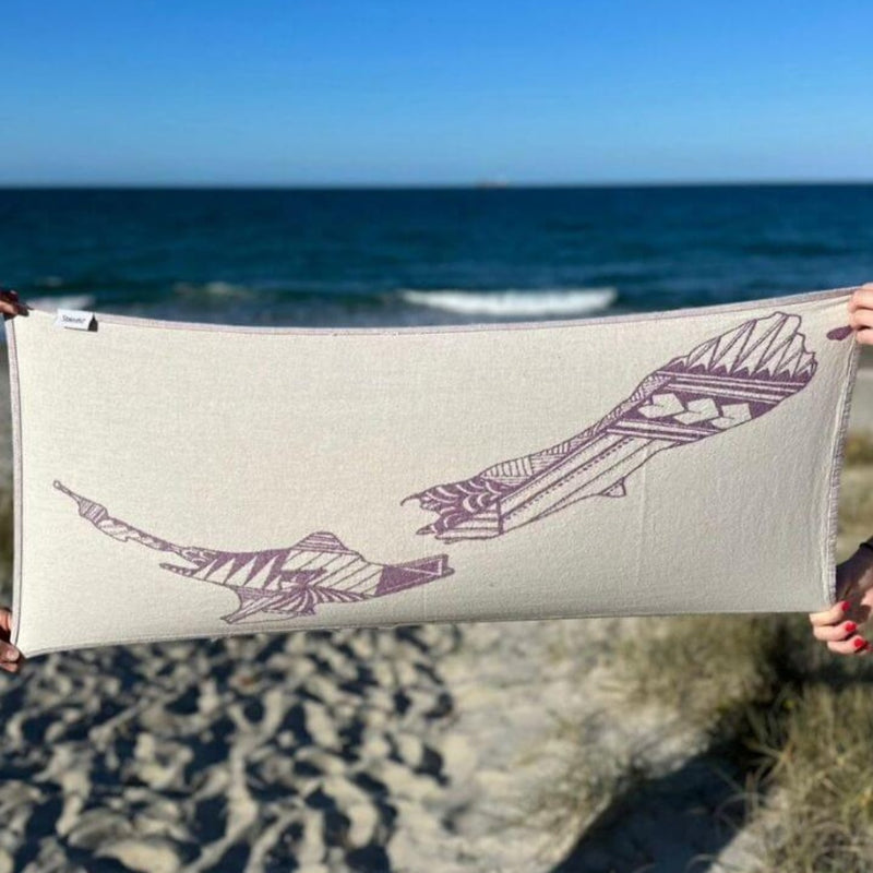 New Zealand Map Beach Towel