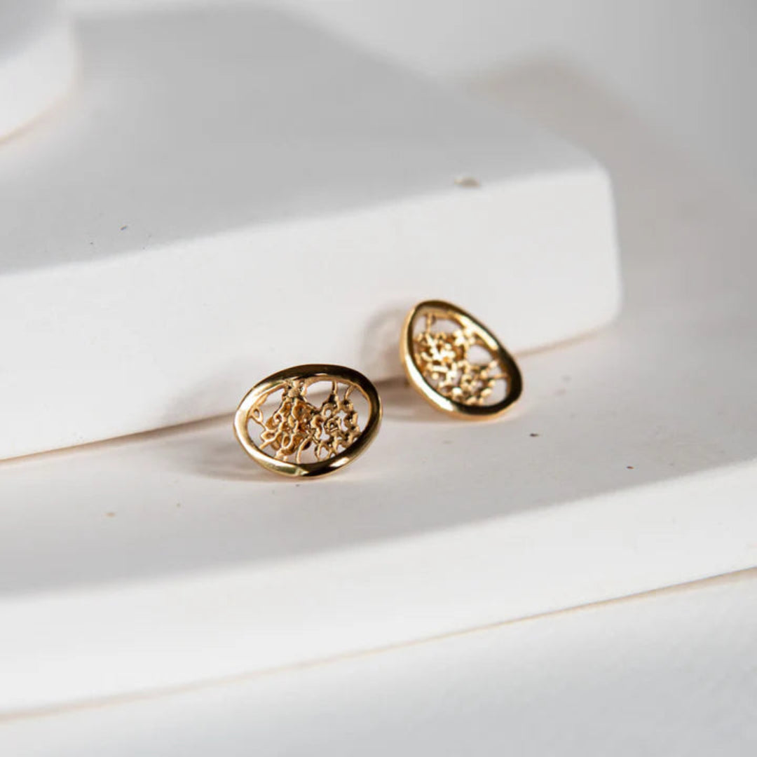 Lace Oval Studs