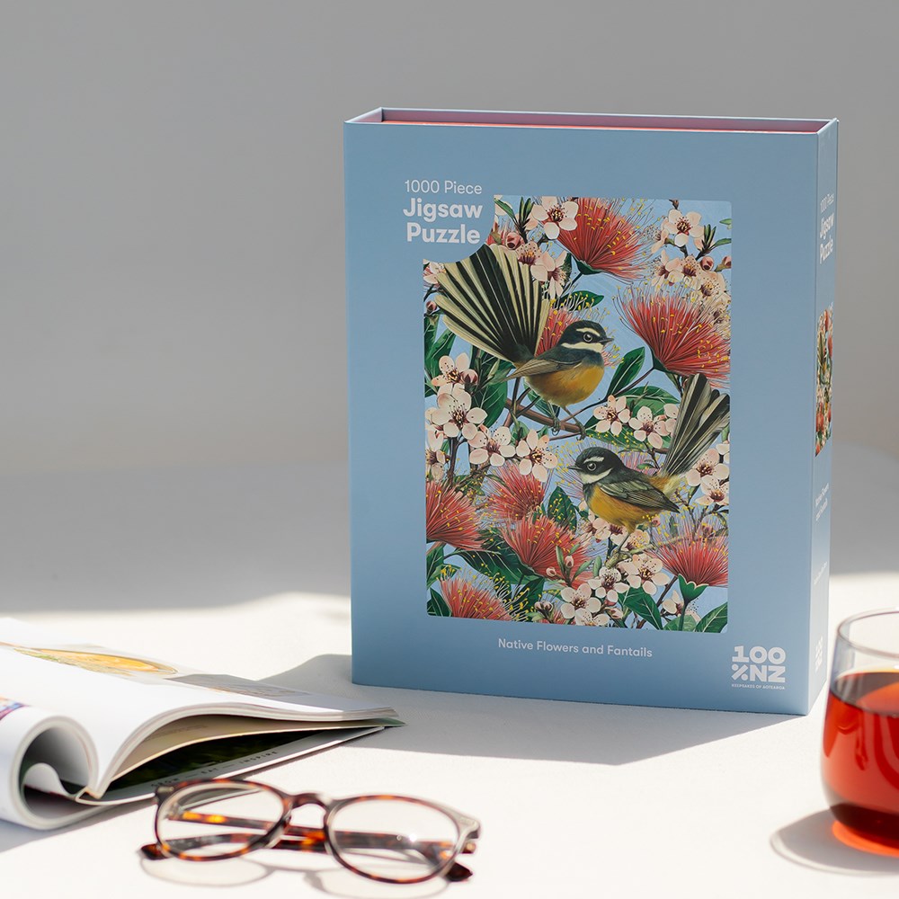 Native Flowers and Chatty Fantails Jigsaw Puzzle