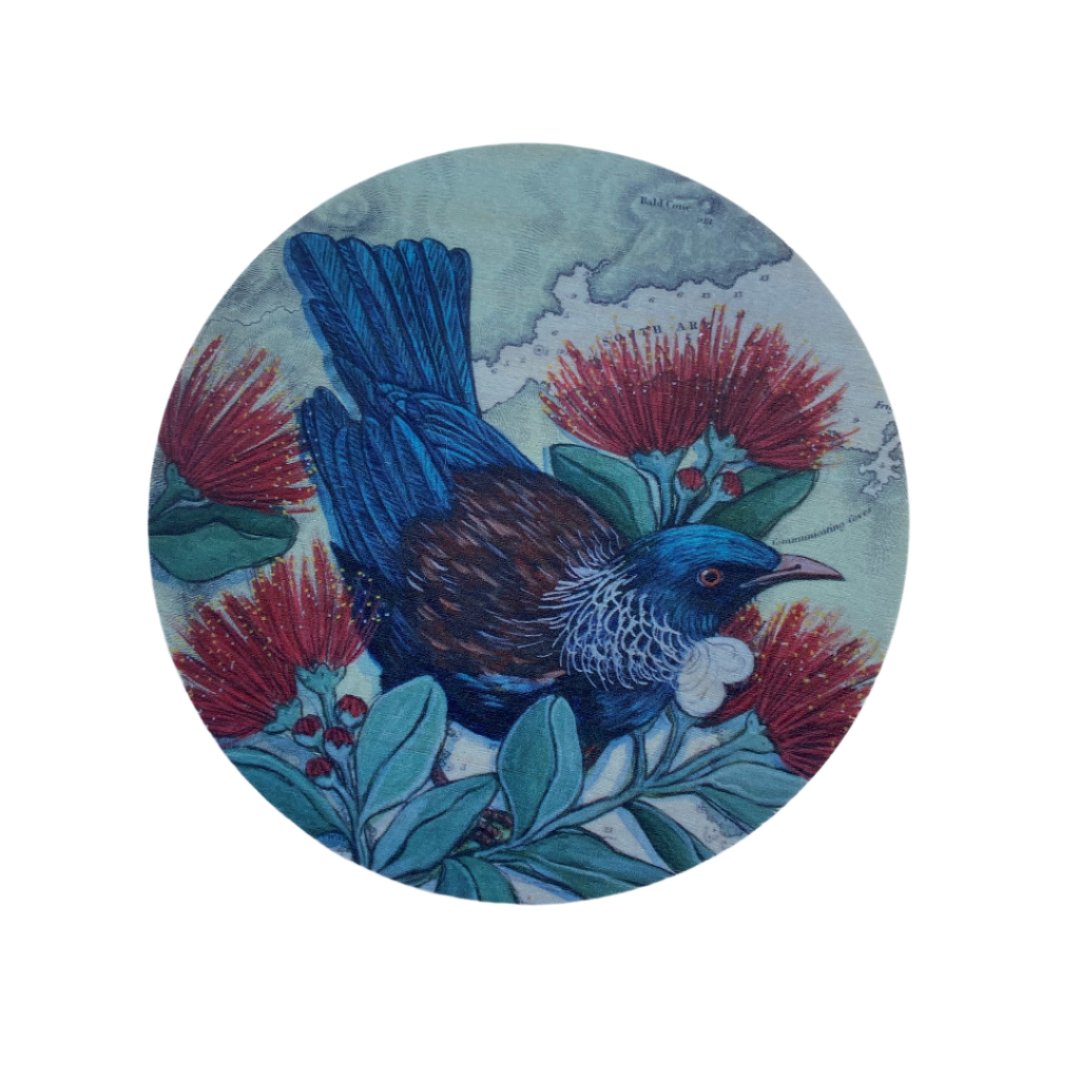 Pohutakawa Native Bird Wall Discs